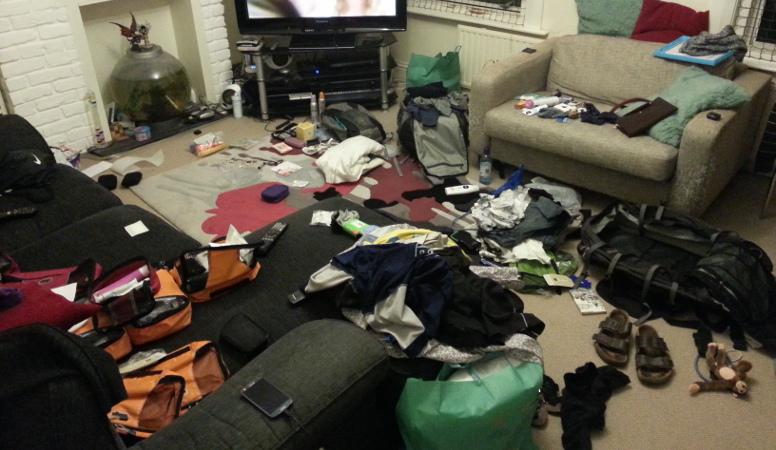 Now that's a lot of stuff to lose! backpacking-mess