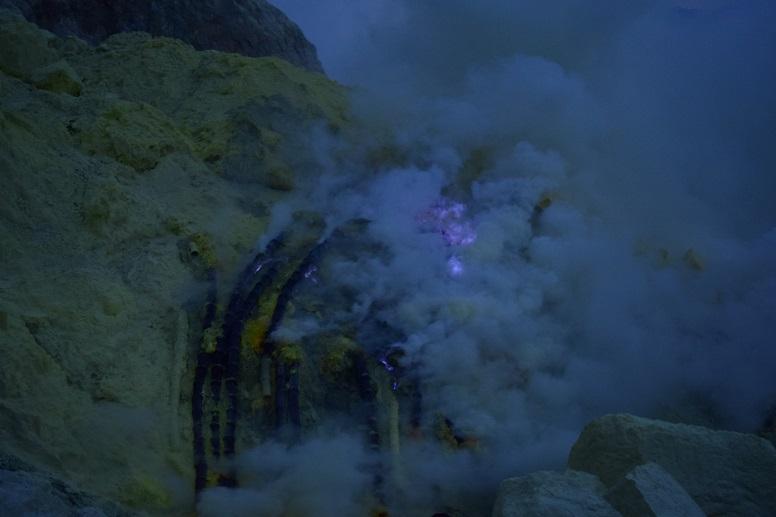 Blue flames of mount Ijen Blue flames of mount Ijen