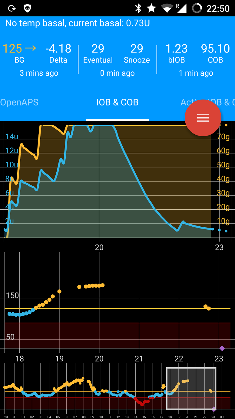 What Christmas dinner and a xDrip outage look like in HAPP What Christmas dinner and a xDrip outage look like in HAPP